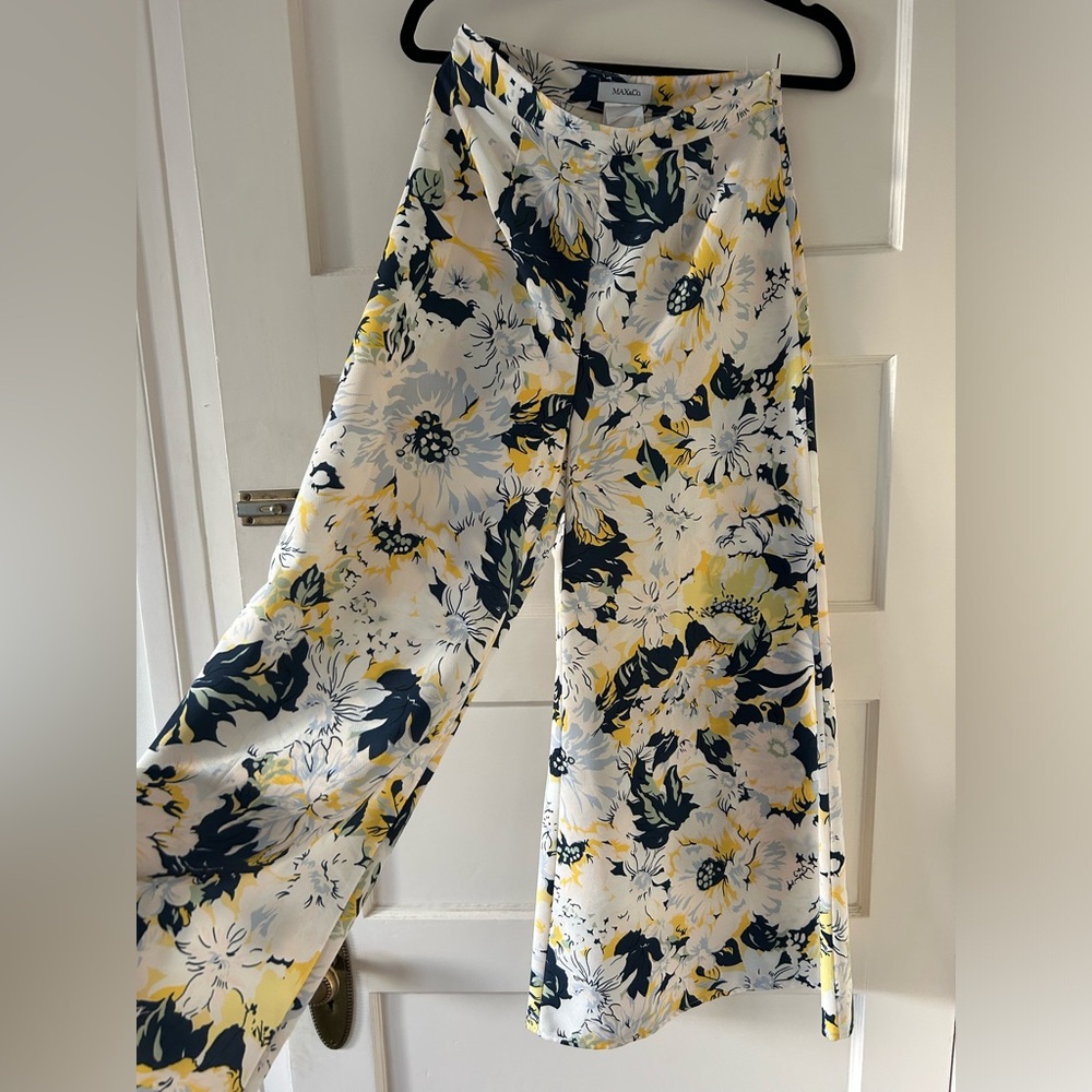 Max & Co flower wide leg pants